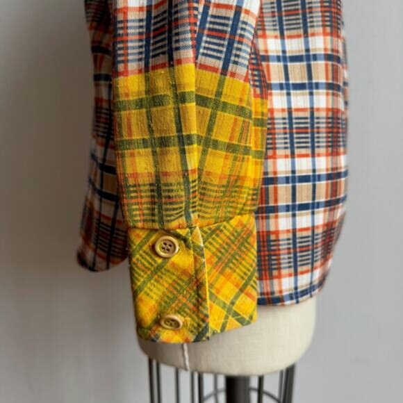 Vintage 70s JANTZEN Plaid 2 Piece Matching Disco Leisure Suit - Picture 11 of 12